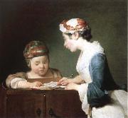 Jean Baptiste Simeon Chardin the young schoolmistress USA oil painting artist